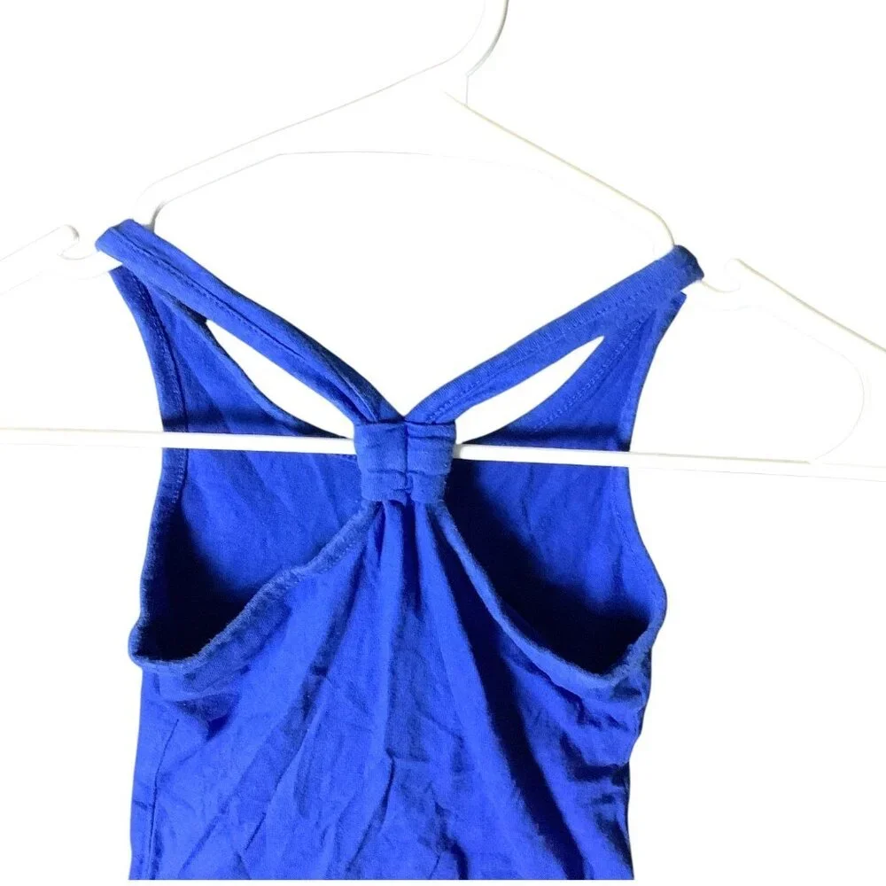 The Children's Place Girls Blue Racerback Tank Top 5/6 Cotton Sleeveless‎ Summer
